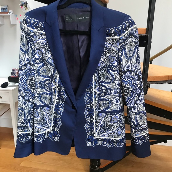 zara paisley blazer
